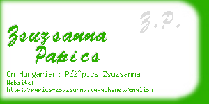 zsuzsanna papics business card